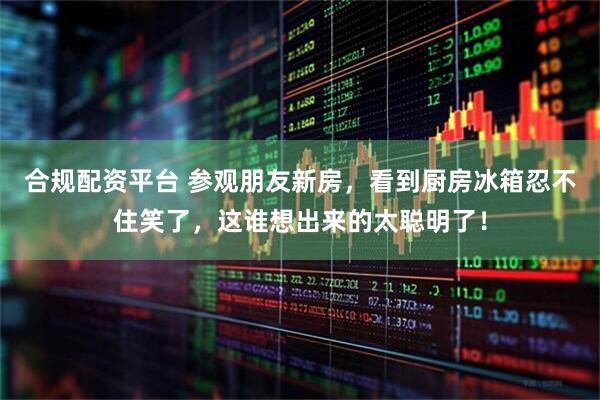 合规配资平台 参观朋友新房，看到厨房冰箱忍不住笑了，这谁想出来的太聪明了！