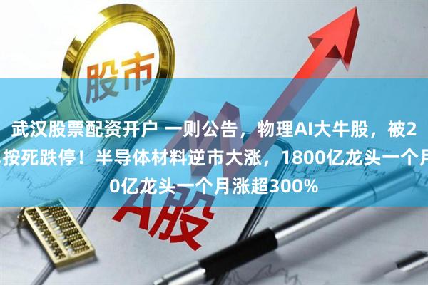 武汉股票配资开户 一则公告，物理AI大牛股，被270万手封单按死跌停！半导体材料逆市大涨，1800亿龙头一个月涨超300%